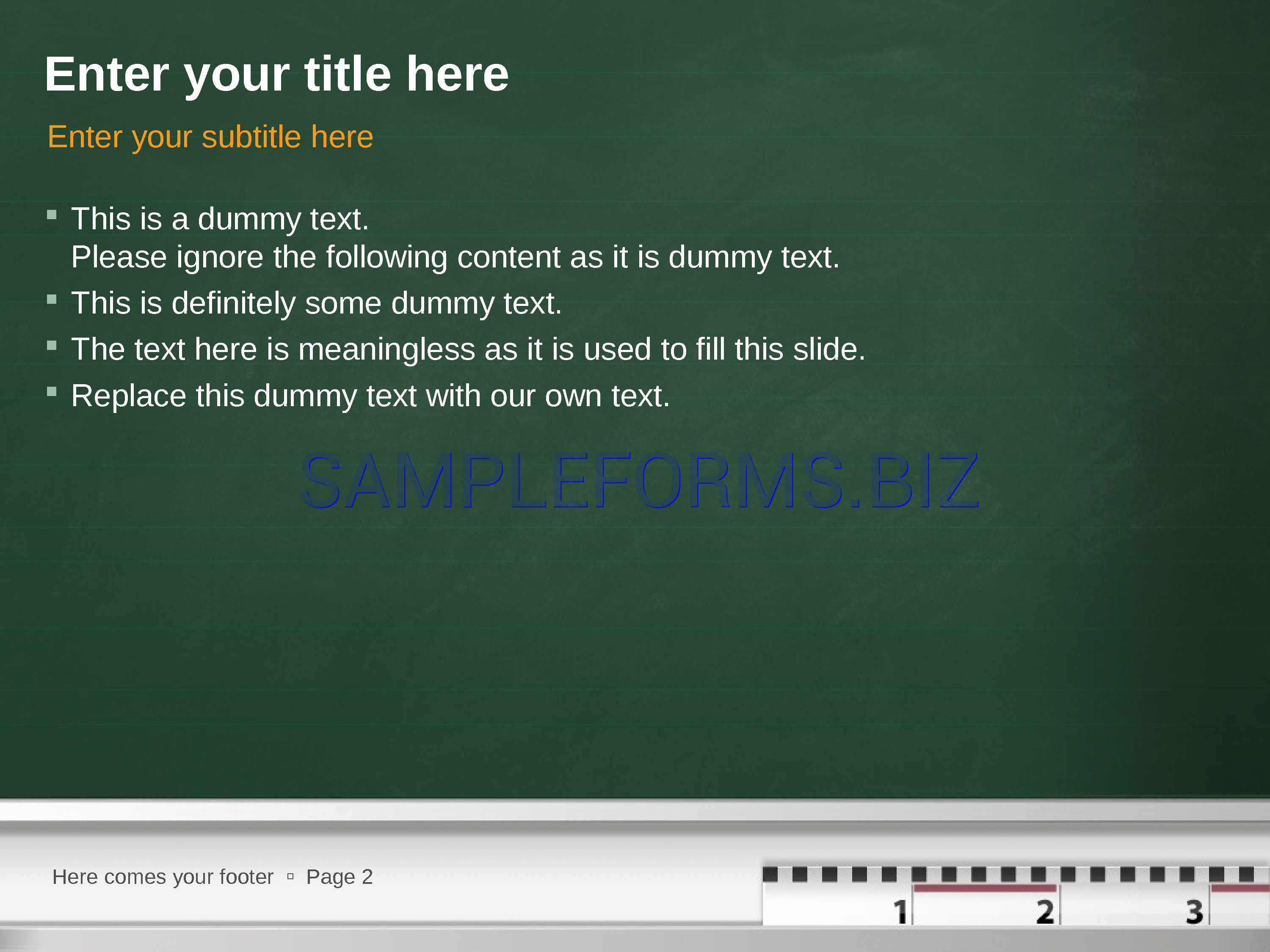Preview free downloadable Green Chalkboard Template in PDF (page 2)